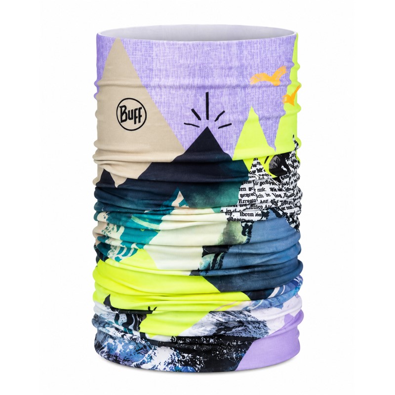 Originalna otroška večnamenska tuba BUFF® Original EcoStretch Darau Multi z atraktivnim večbarvnim vzorcem. Izdelana iz 95 % recikliranega poliestra in 5 % elastana, z brezšivno konstrukcijo, tehnologijo 4-Way Ultra Stretch in zaščito UPF 50. Primerna za pohodništvo, kolesarjenje, športne aktivnosti, šolske izlete in vsakodnevno uporabo.