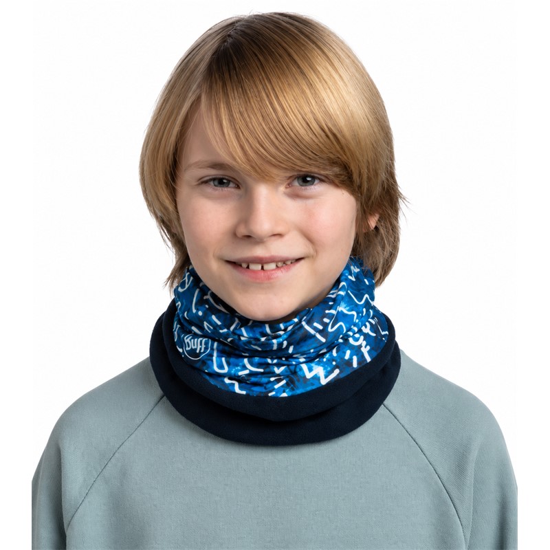 Originalna otroška večnamenska tuba BUFF® Polar Tivat Blue s toplim polarnim flisom, mehko strukturo in štirismerno raztegljivostjo. Primerna za smučanje, sankanje, igro na snegu, zimske sprehode in vsakodnevno zaščito vratu pred hladom.