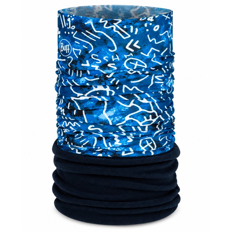 Originalna otroška večnamenska tuba BUFF® Polar Tivat Blue s toplim polarnim flisom, mehko strukturo in štirismerno raztegljivostjo. Primerna za smučanje, sankanje, igro na snegu, zimske sprehode in vsakodnevno zaščito vratu pred hladom.