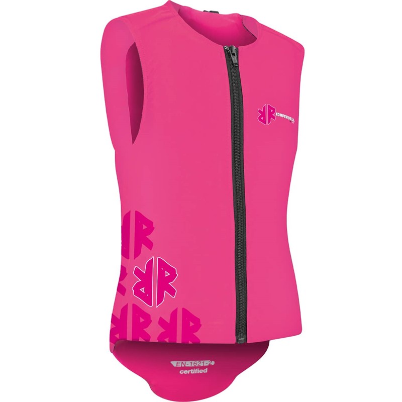 Light children's protective vest KOMPERDELL Air Vest Pink with adjustable double-density foam and multi-layer back protector Cross 6.0.