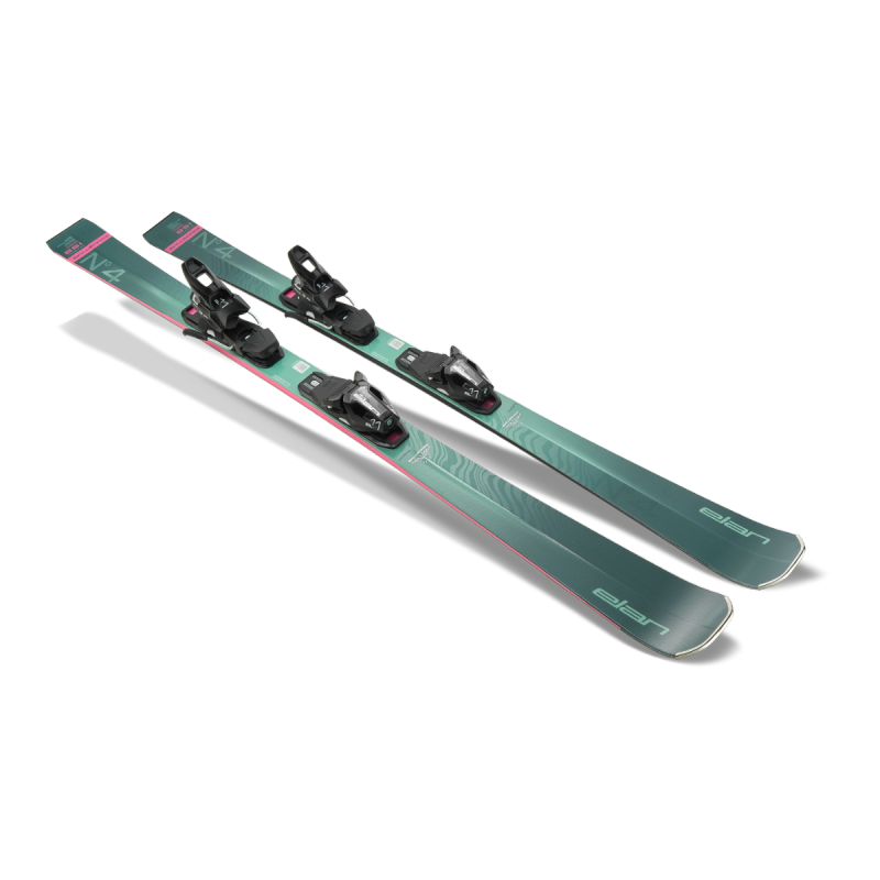 Ženske smuči Elan Primetime N°4 W 2025/26 – igrive, udobne in natančne karving smuči z ojačitvijo Mono Ti. Popolno ravnovesje moči in lahkotnosti za celodnevni užitek na snegu. AS Sport Outlet.