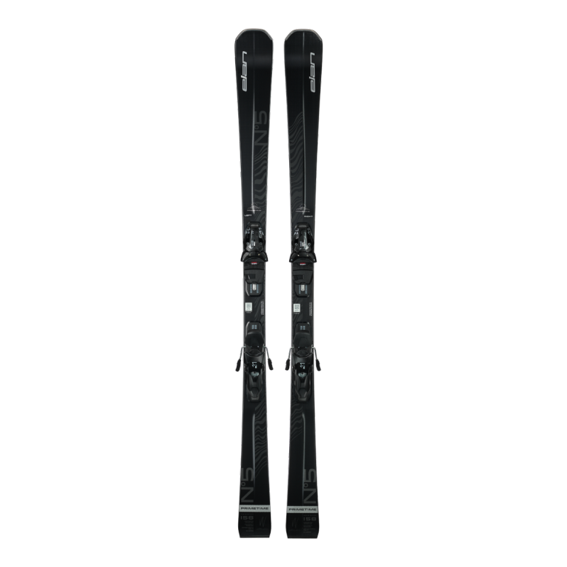 Elan Primetime N°5 W Black Edition (25/26) – the most precise women's skis in the series with Mono Ti reinforcement, exceptional edge grip and top carving.