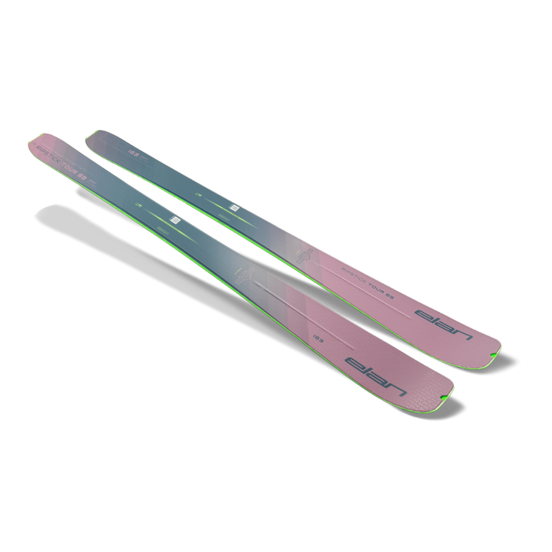 Ženske turne smuči Elan Ripstick Tour 88 W 2025/26 – lahke, stabilne in zanesljive za dolge vzpone in varne spuste. Popolna izbira za vsestranske turne avanture. AS Sport Outlet.