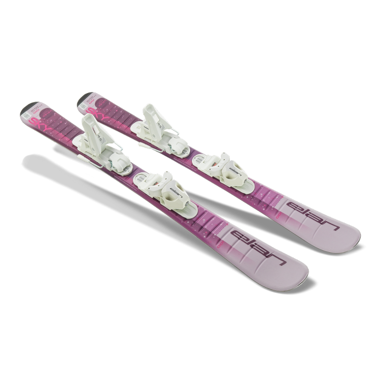 Otroške smuči Elan Sky (25/26) z U-Flex tehnologijo za hitrejše učenje in več zabave na snegu. Mehke, lahke in popolne za male začetnike.