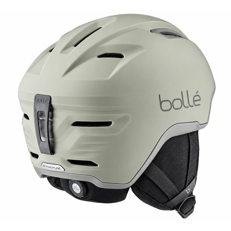 Lahka smučarska čelada BOLLÉ ATMOS PURE Argil Matte s sistemom Click-To-Fit in devetimi prezračevalnimi odprtinami.