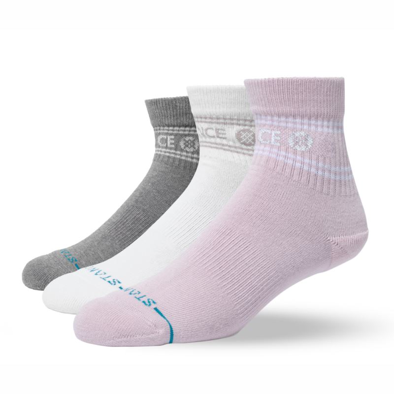 Stance Vital Quarter Purple 3 Pack – vijolične športne nogavice v trojnem pakiranju, zasnovane za udobje, zračnost in vsakodnevno uporabo.