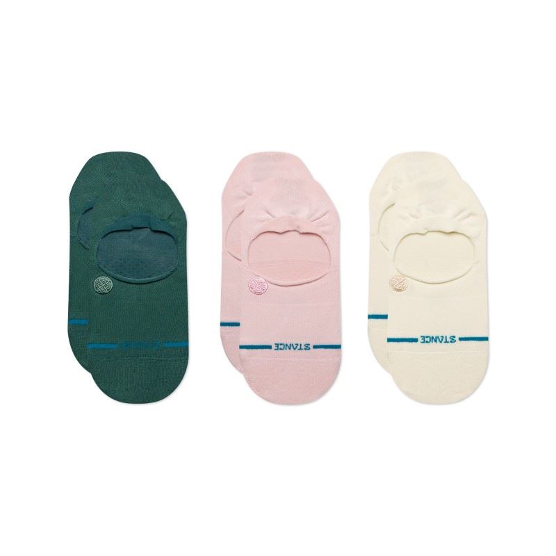 Stance Women’s Icon No Show 3 Pack Tea – ženske nizke (no show) športne nogavice v bež/tea barvi, zasnovane za udobje, diskretnost v obutvi in vsakodnevno nošenje.