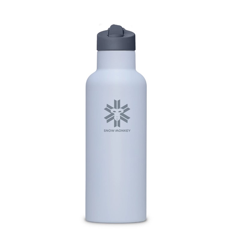 Termo steklenica SnowMonkey Go-Getter v barvi Arctic s prostornino 0,6 litra, vakuumsko izolacijo in pokrovom za enoročno pitje.