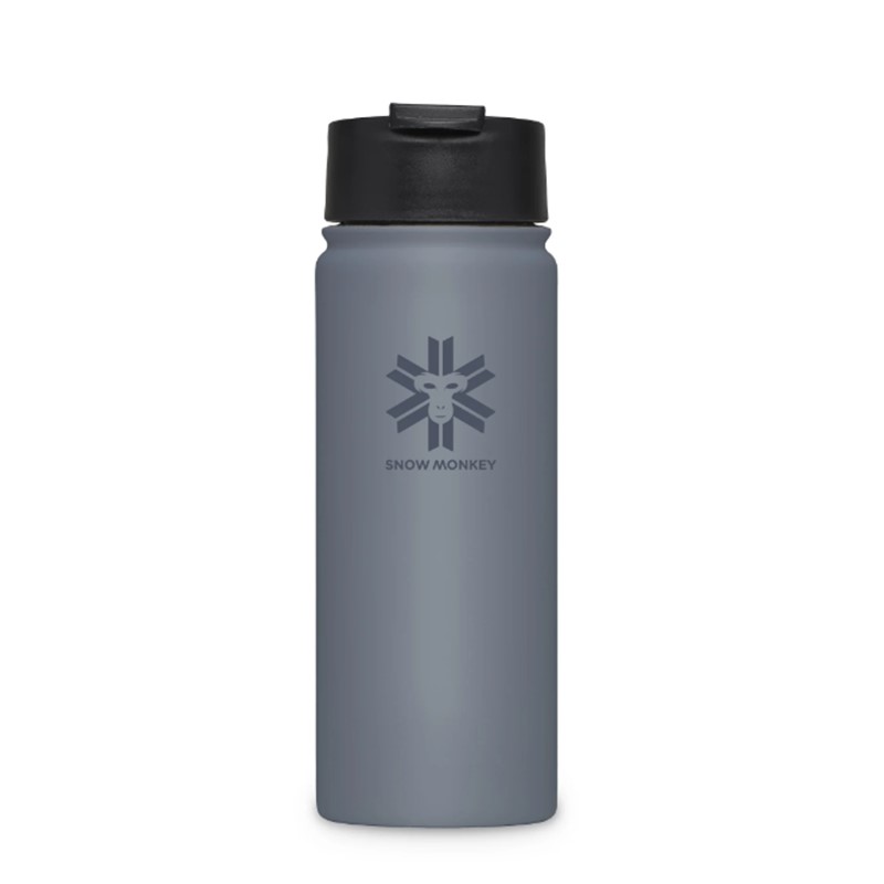 Elegant SnowMonkey Urban Explorer thermos in Deep Arctic color with 0.5 liter capacity, vacuum insulation, and flip lid.