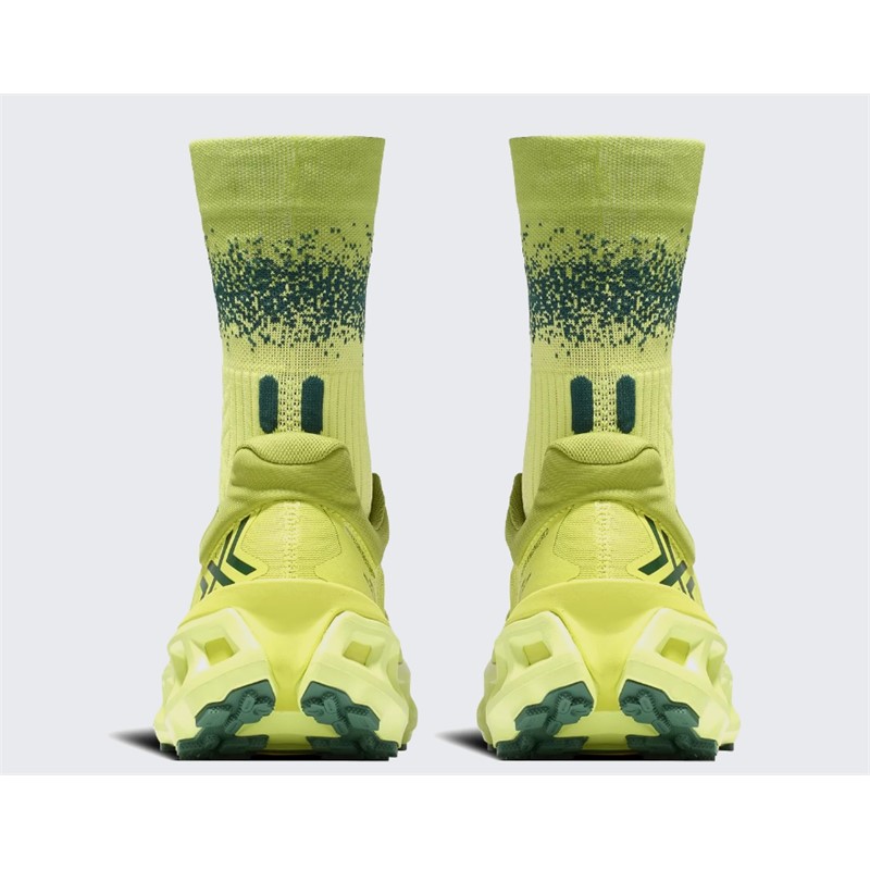 Zeleno-rumene unisex trail superge X-BIONIC TERRASKIN X03 Electric Energy Dark Green z Vibram MegaGrip podplatom