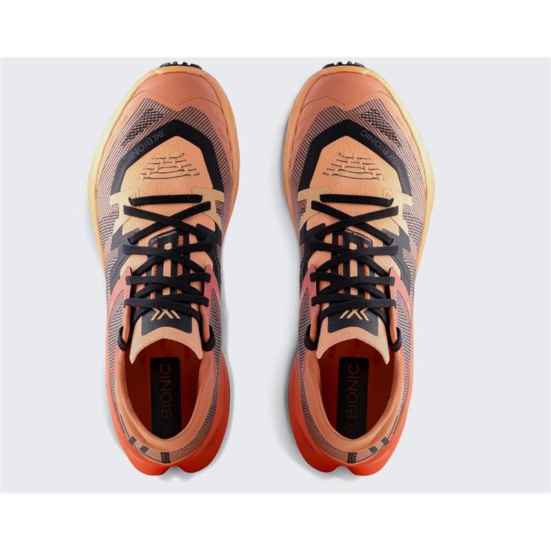 Roza unisex trail tekaški copati X-BIONIC TERRASKIN X02 Dusty Rose Fresh Peach z Vibram MegaGrip podplatom