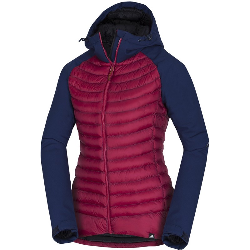 Lahka, topla hibridna jakna Northfinder JULIANNE navduši s svojim kontrastnim slogom in odličnimi lastnostmi. Odporna je na veter in dobro izolira med hladnimi dnevi.