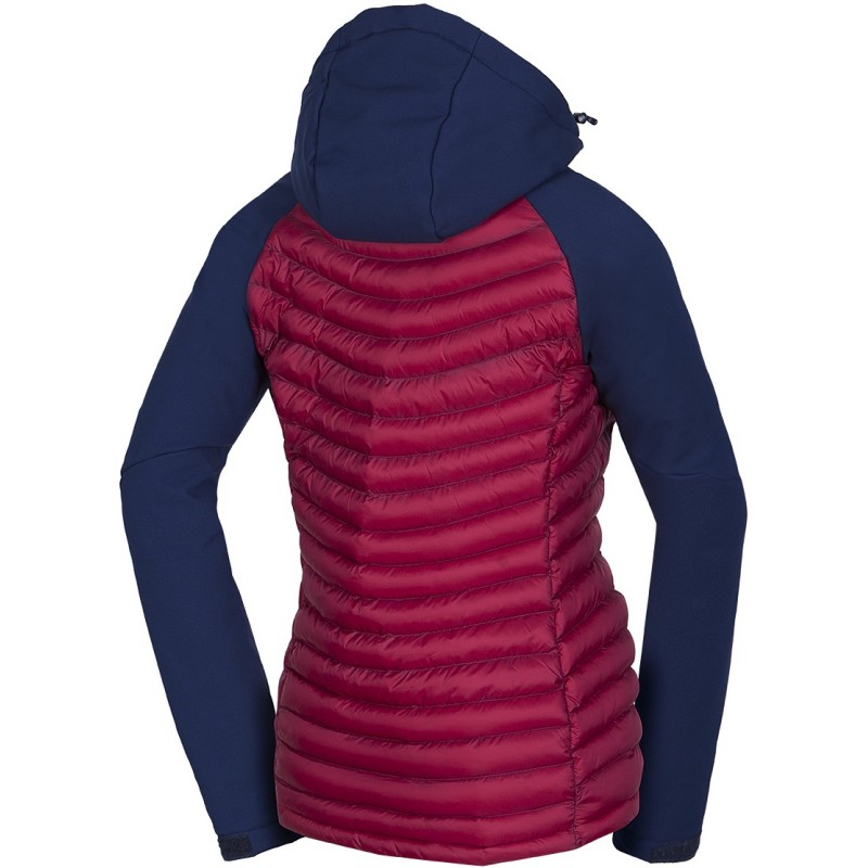 Lahka, topla hibridna jakna Northfinder JULIANNE navduši s svojim kontrastnim slogom in odličnimi lastnostmi. Odporna je na veter in dobro izolira med hladnimi dnevi.