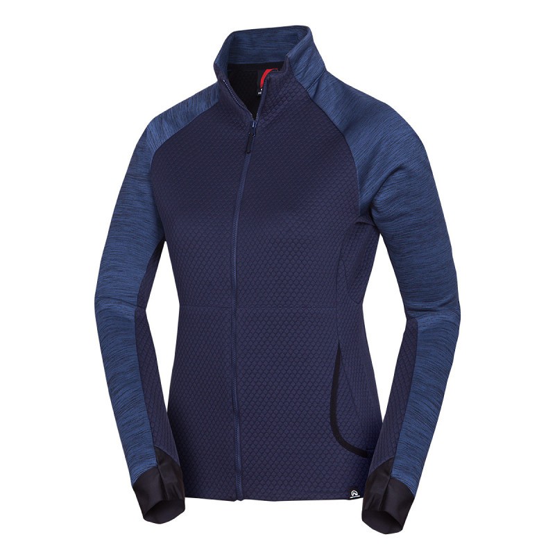 The warm pullover made of mélange fleece is suitable as a universal mid-layer. As a second layer, it has countless uses throughout the year. Thanks to its airy construction, it effectively wicks away sweat. It features two practical pockets in the front.
