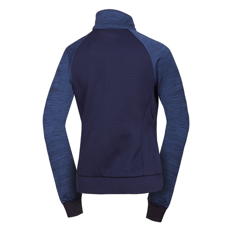 The warm pullover made of mélange fleece is suitable as a universal mid-layer. As a second layer, it has countless uses throughout the year. Thanks to its airy construction, it effectively wicks away sweat. It features two practical pockets in the front.