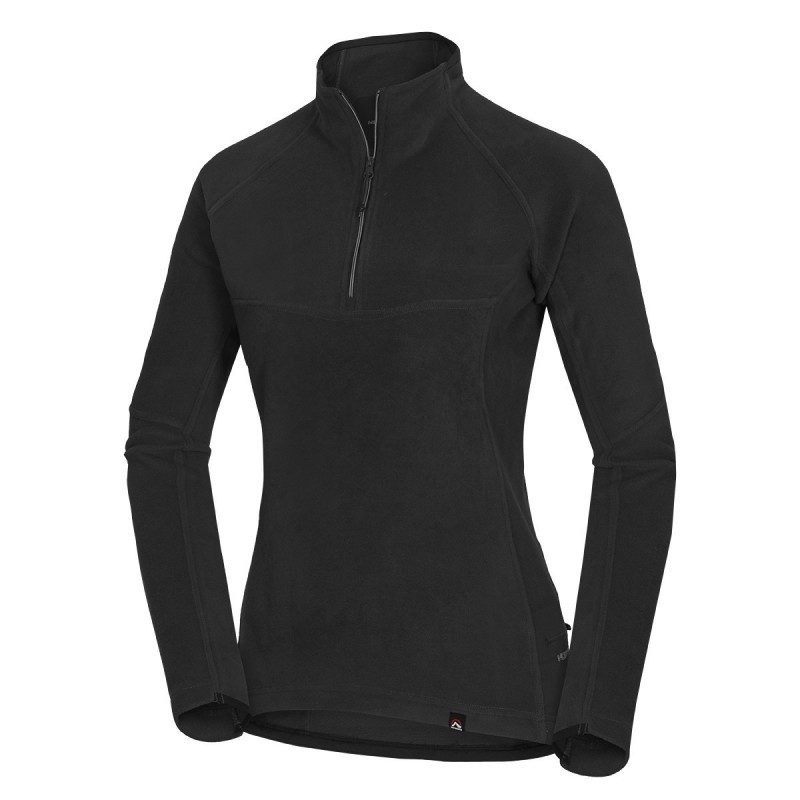 Ženska jopica NORTHFINDER POLARTEC SMREKOVICA zanesljivo greje pri hladnejših temperaturah in zagotavlja tudi odvajanje vlage. Poudarek je predvsem na funkcionalnosti s prefinjenimi tehničnimi detajli. Črne barve.