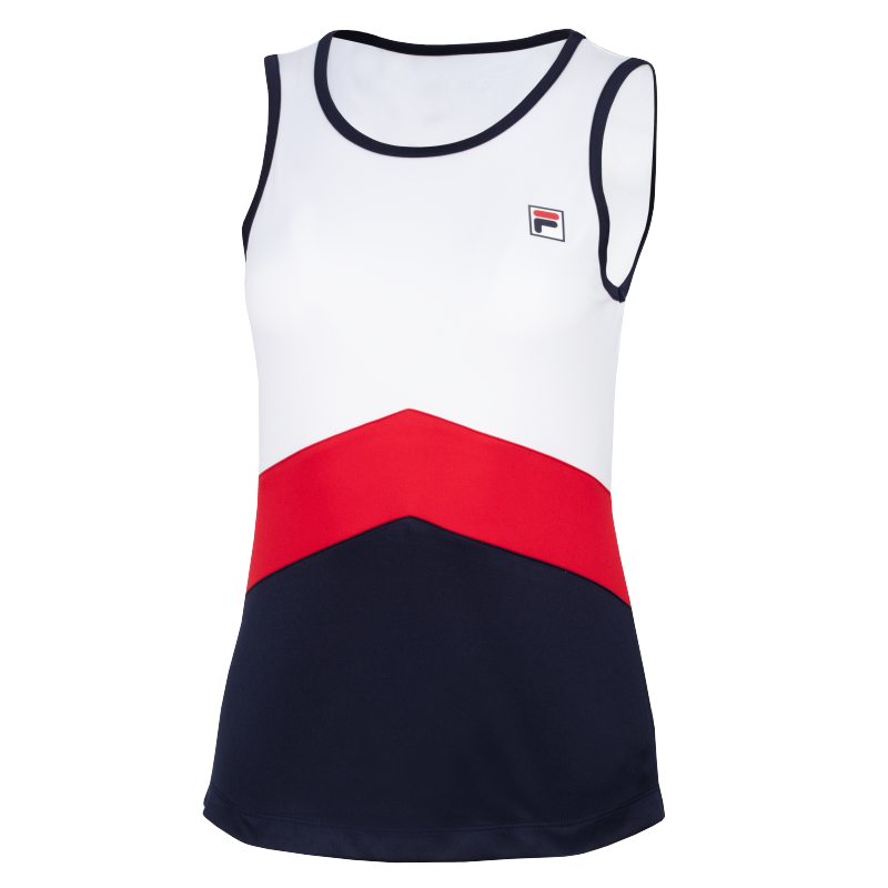 Ženska športna majica FILA Top Cleo z lahkim in zračnim materialom za maksimalno udobje med vadbo. Moderna športna majica za tenis, padel, tek, fitnes in druge aktivne športne aktivnosti.