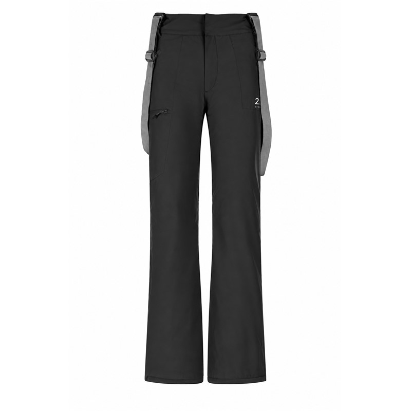 Women's ski pants 2117 KABO BLACK with waterproof column 15,000 mm and breathability 15,000 g/m²/24 h. Tritech membrane, ALTO Wool insulation with 30% wool and 70% recycled polyester, stretch material with 45% recycled polyester, removable suspenders, adjustable waist, and inner snow gaiters provide warmth, protection, and comfort while skiing.
