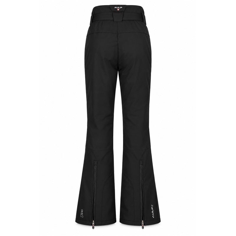 Ženske smučarske hlače AULP VIZUV BLACK združujejo softshell konstrukcijo, vodoodporno membrano 10.000 mm, zračnost 10.000 g/m²/24 h, raztegljiv material iz 95 % poliestra in 5 % elastana, oprijet ženski kroj, nastavljiv pas in snežne gamaše. Elegantna črna barva zagotavlja brezčasen športni videz, funkcionalna zasnova pa udobje in svobodo gibanja med smučanjem.