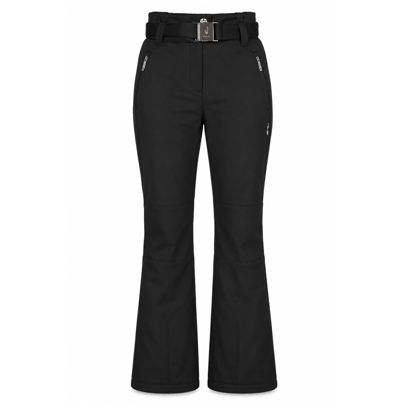 Ženske smučarske hlače AULP VIZUV BLACK združujejo softshell konstrukcijo, vodoodporno membrano 10.000 mm, zračnost 10.000 g/m²/24 h, raztegljiv material iz 95 % poliestra in 5 % elastana, oprijet ženski kroj, nastavljiv pas in snežne gamaše. Elegantna črna barva zagotavlja brezčasen športni videz, funkcionalna zasnova pa udobje in svobodo gibanja med smučanjem.
