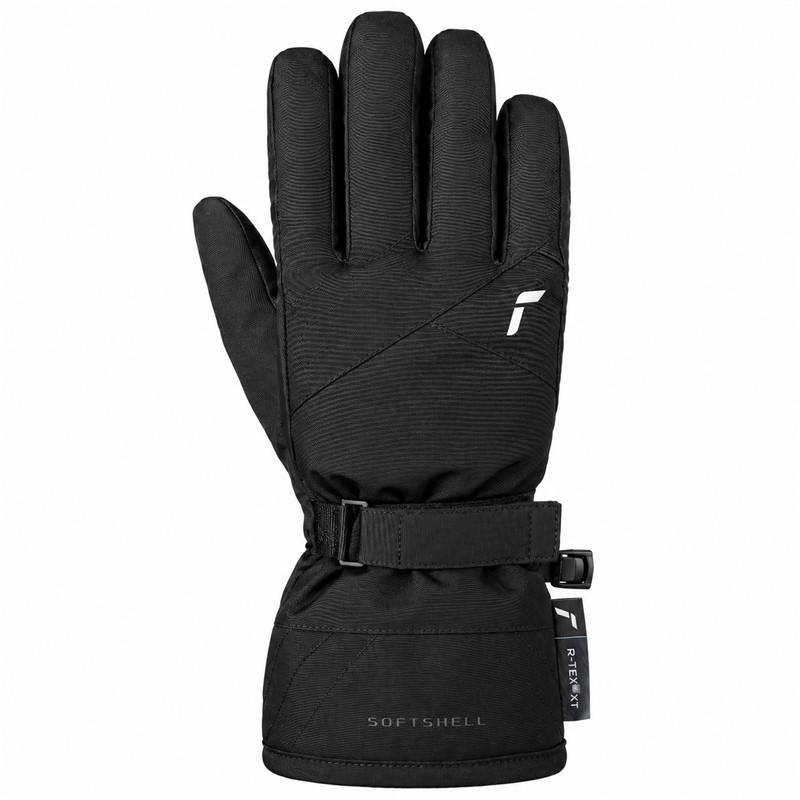 Women's ski gloves REUSCH ALENA R-TEX® XT in BLACK / SILVER colorway. R-TEX® XT waterproof membrane, top-level PrimaLoft® Gold insulation, soft SoftPlush and MicroActive linings and TOUCH-TEC technology provide exceptional warmth, comfort and practical use while skiing.
