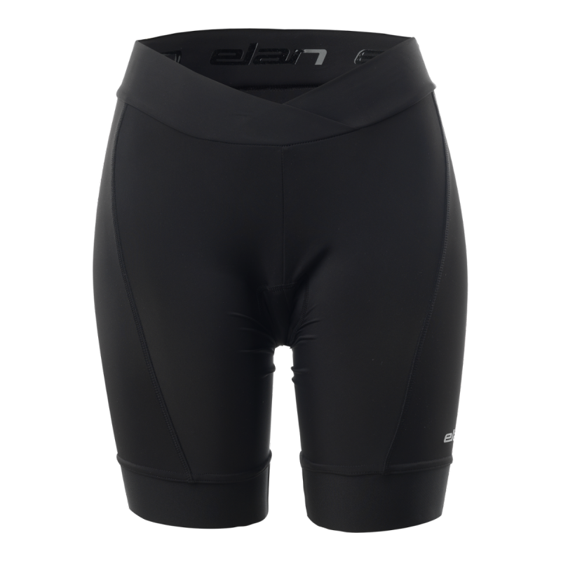 Ženske kolesarske kratke hlače Elan v univerzalni črni barvi zagotavljajo popolno udobje na vsaki pustolovščini.