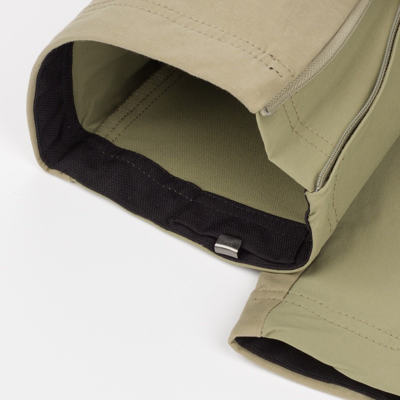 Lightweight technical material provides quality protection, durability, and optimal body temperature during outdoor activities. The comfortable cut of the pants ensures freedom of movement, such as a slim fit and zippered extensions at the bottom.