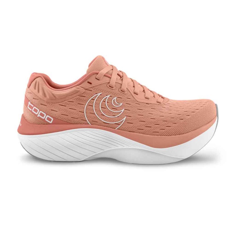 Experience the groundbreaking comfort of Topo Athletic running shoes, model Atmos. Our first model with the most cushioning ever combines maximum cushioning with our unique foot fit.