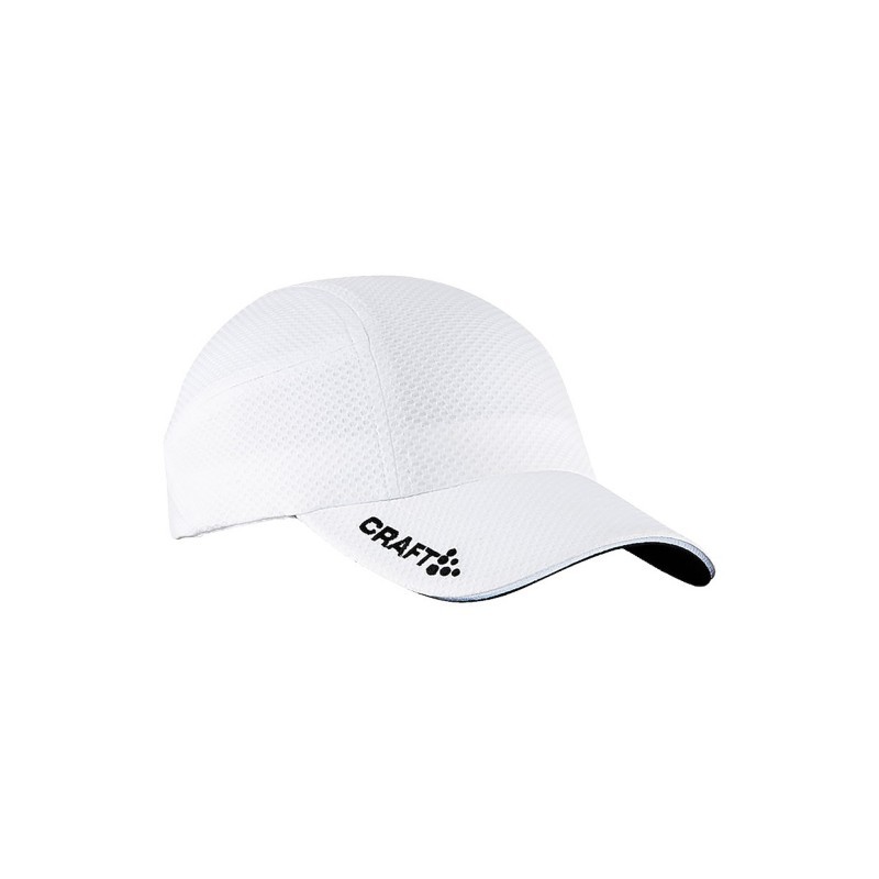 A sports cap made from functional material that dries quickly with an ergonomic shape and excellent function. It has an absorbent sweatband inside that wicks moisture away from the body. Adjustable size. Ideal for running.