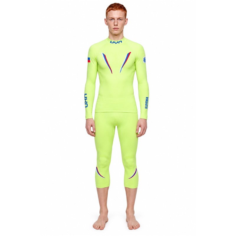 UYN NATYON BIOMORPH SLOVENIA so vrhunske unisex 3/4 termo spodnje hlače za smučanje, zasnovane z napredno 3D anatomsko konstrukcijo, tehnologijama Airsac in Isoduct ter inovativnimi materiali BioLight, Ecolypt, Flexicorn in Kapok.