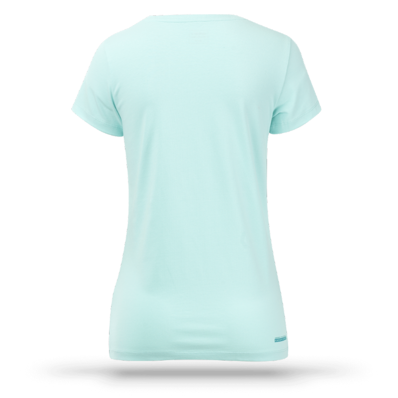 Women's ELAN SKIER BLUE shirt represents the latest design that combines comfort and functionality at the highest level. With a classic cut and short sleeves in an attractive mint color, along with a skier print on the chest, it offers a timeless and appealing look.