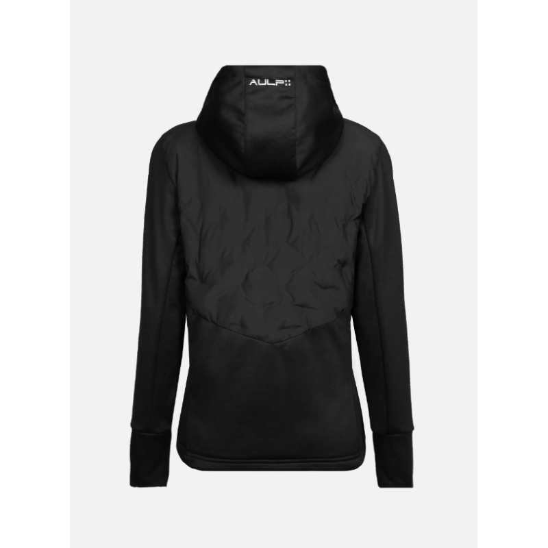Ženska hibridna jopica AULP VOLTA združuje raztegljive materiale in toplotno varjene prešite dele za optimalno toplino in svobodo gibanja. Z nastavljivo kapuco je idealna za outdoor aktivnosti v hladnejšem vremenu.