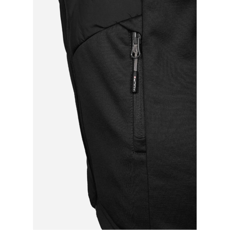 Ženska hibridna jopica AULP VOLTA združuje raztegljive materiale in toplotno varjene prešite dele za optimalno toplino in svobodo gibanja. Z nastavljivo kapuco je idealna za outdoor aktivnosti v hladnejšem vremenu.