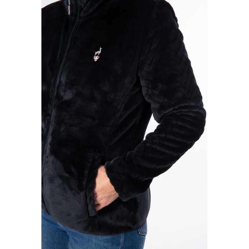 Ženska flis jopica AULP VERIO iz mehkega 100 % poliestra nudi toplino, udobje in zaščito pred vetrom. Idealna za hladne dni ali kot srednji sloj pod jakno.