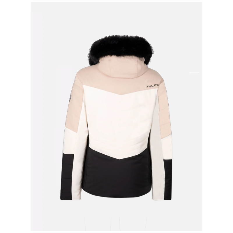 The women's ski jacket AULP SANDI combines an elegant look, top-notch thermal insulation, and 15K/15K protection against snow and wind. Ideal for demanding skiers.