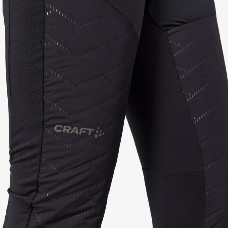 The women's long leggings CRAFT ADV SUBZ TIGHTS 3 are very functional leggings for winter activities such as running, hiking, and cross-country skiing. With a special quilted, padded, insulation membrane on the front.