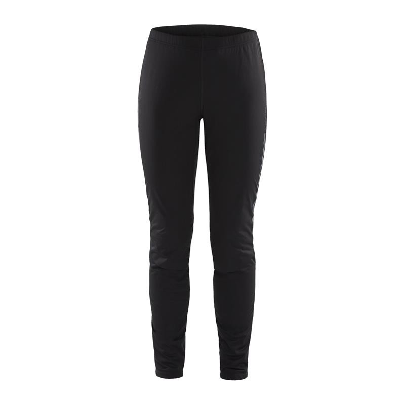 Women's long winter leggings CRAFT ADV NORDIC TRAINING are warm and stretchy leggings designed for cross-country skiers who ski in all conditions and need good protection against cold, wind, and water, while also ensuring optimal moisture transfer outward.