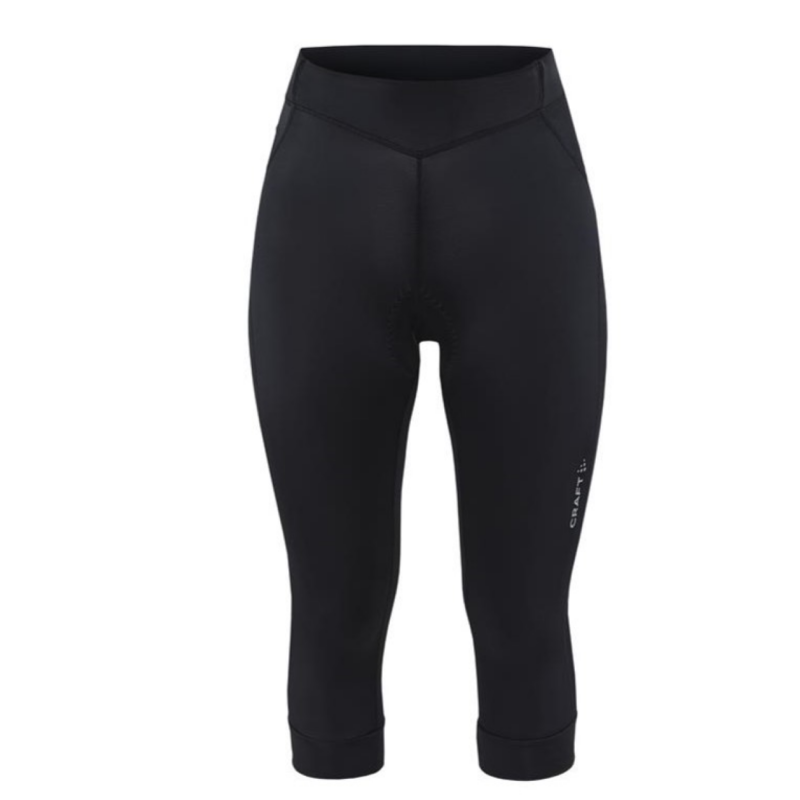 Women's 3/4 CRAFT CORE BIKE ENDUR KNICKERS are elastic, soft, and ergonomic cycling shorts, 3/4 length. Made from durable, technical fabric.
