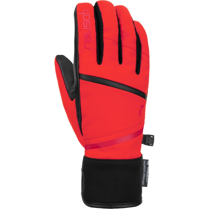 The Reusch Tessa Stormbloxx™ Fire Red women's ski gloves are an excellent combination of comfort and exceptional design. These extra warm and waterproof gloves