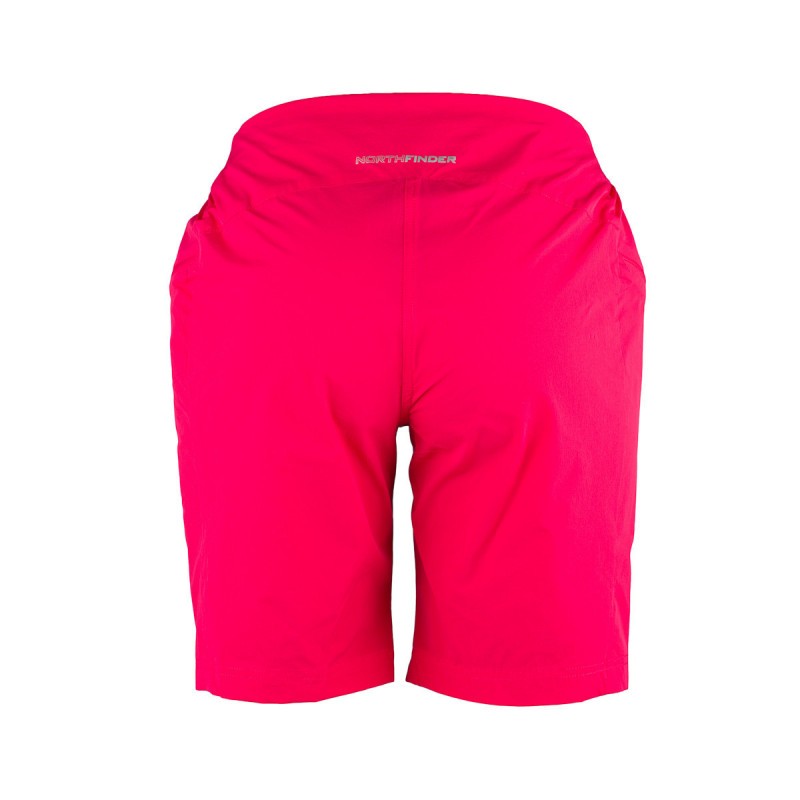 The NORTHFINDER VINJA women's short hiking pants are lightweight hiking shorts designed for spring and summer sports activities. Made from highly adaptable 4-way stretch material, they ensure comfort and unrestricted movement.