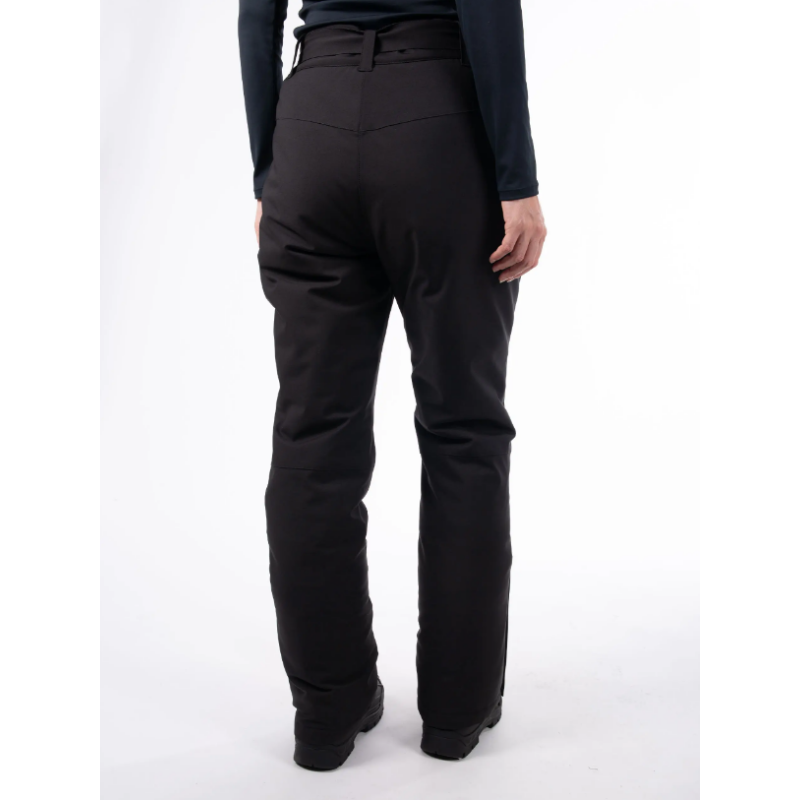 The women's ski pants AULP VIARY offer waterproof 10K/10K protection, taped seams, and snow gaiters for complete comfort on the snow. Adjustable waist and removable suspenders for an ideal fit.