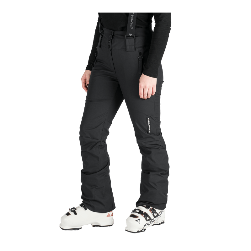 Odkrijte ženske smučarske hlače NORTHFINDER MYLEE – vodoodporne, raztegljive in modne. Popolne za udobno in brezskrbno smuko v vseh razmerah!