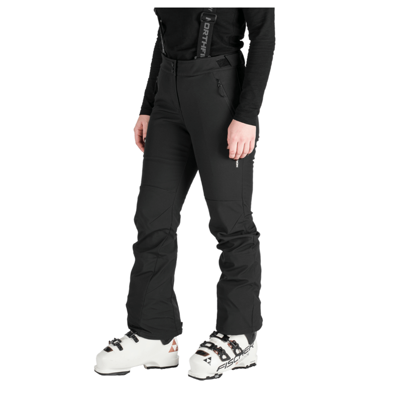 Odkrijte udobne in tople ženske softshell smučarske hlače Northfinder Taya z vodnim stolpcem 10.000 mm, zračnostjo 5.000 g/m²/24 h, notranjimi gamašami in ojačanim spodnjim delom. Idealne zimske hlače za smučanje z odlično zaščito proti vetru in vlagi.