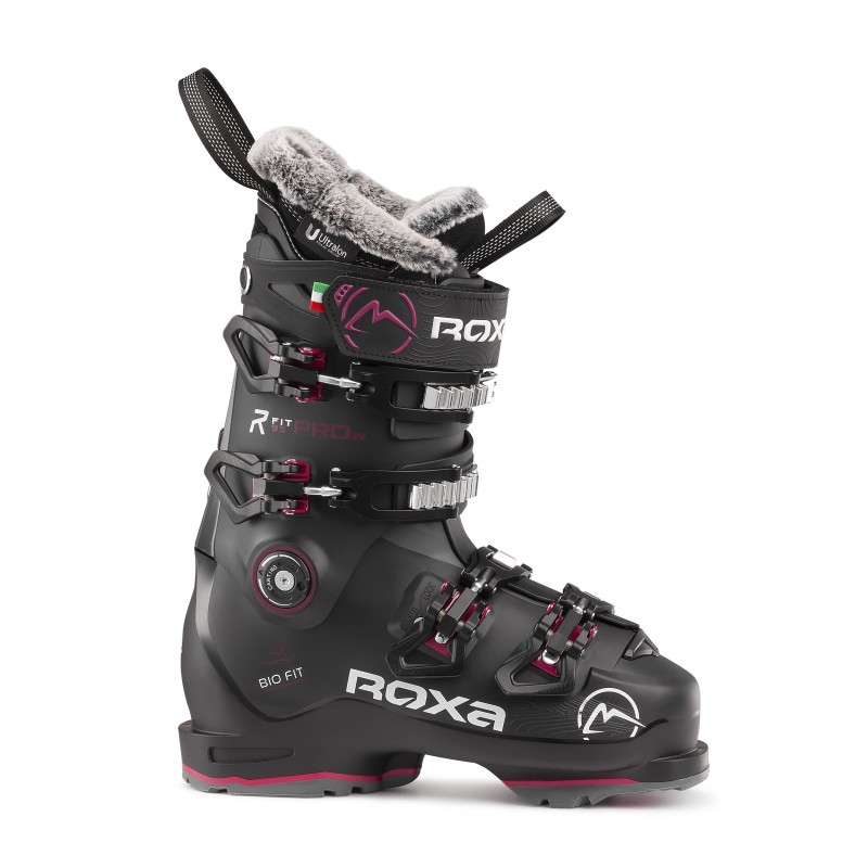 The ROXA R/Fit Pro W 95 is a women's specific ski boot designed for intermediate and advanced skiers on all terrains looking for high performance and control for skiing anywhere on the slopes.