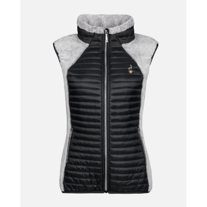 Ženski brezrokavnik AULP UNIMA FEMME GILET POLAIRE iz umetnega krzna je popoln za dneve, ko iščete udobje, ne da bi žrtvovali kanček topline.Ženski brezrokavnik AULP UNIMA FEMME GILET POLAIRE  lahko priročno oblečete čez majico ali srajco. 