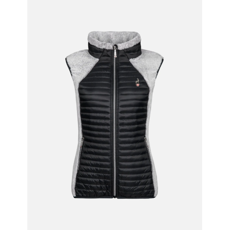 Ženski smučarski brezrokavnik AULP UNIMA iz mehkega umetnega krzna nudi ravno prav topline in popolno svobodo gibanja. Idealen za plastno oblačenje v gorah ali mestu. Slim fit kroj za eleganten videz.