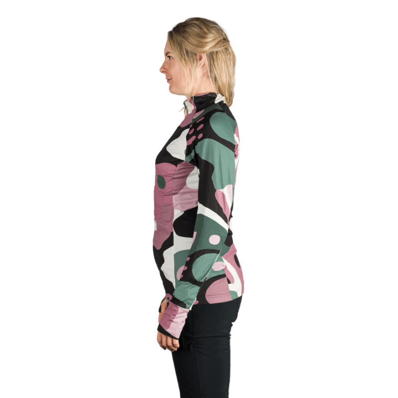 Ženski smučarski puli NORTHFINDER JAMIYA je odlična izbira za zahtevne aktivnosti v hladnem okolju. Ženski aktivni puli zagotavlja toploto in suho kožo tudi med intenzivno vadbo. Namenjen je predvsem kot druga plast pri smučanju ali teku na smučeh