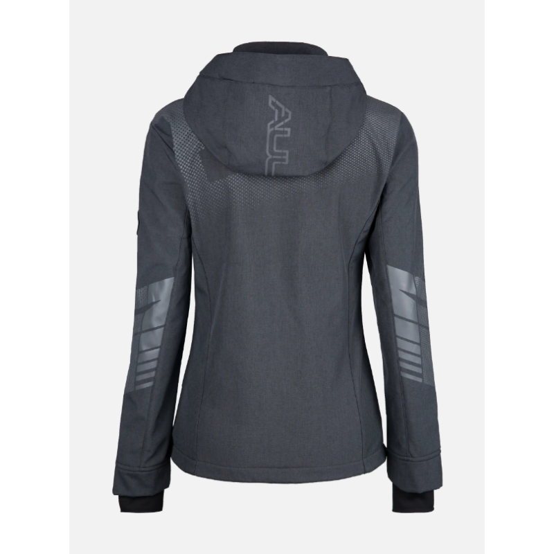 Ženski softshell AULP NELKA v sivi barvi združuje športni slog in funkcionalnost. Raztegljiv material, snemljiva kapuca in Lycra manšete s palčnimi odprtinami zagotavljajo udobje pri vseh outdoor aktivnostih.