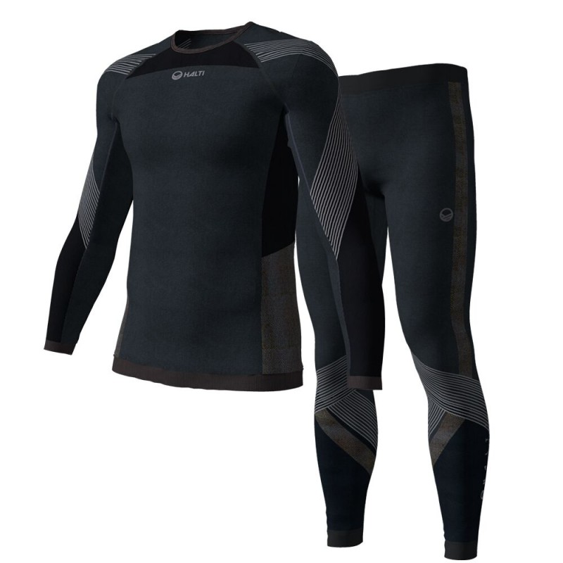 Moško smučarsko perilo HALTI ATOM M SEAMLESS SET BLACK