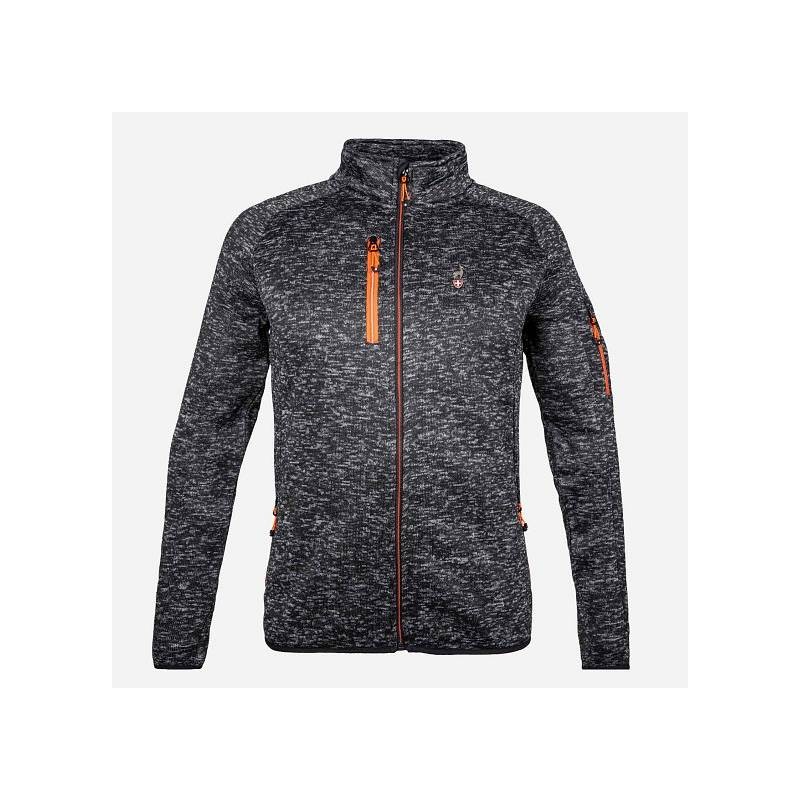 Moška jopica AULP RIKKO HOMME VESTE EN MAILLE RECYCLEE H BLACK